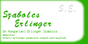 szabolcs erlinger business card